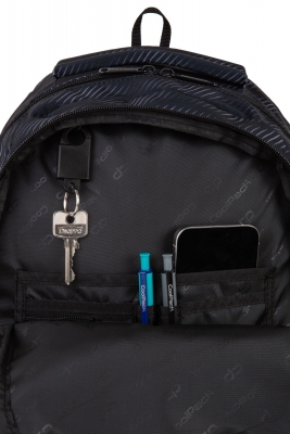 Rucsac CoolPack Pick, 2 compartimente, compartiment pentru laptop, Obsydian